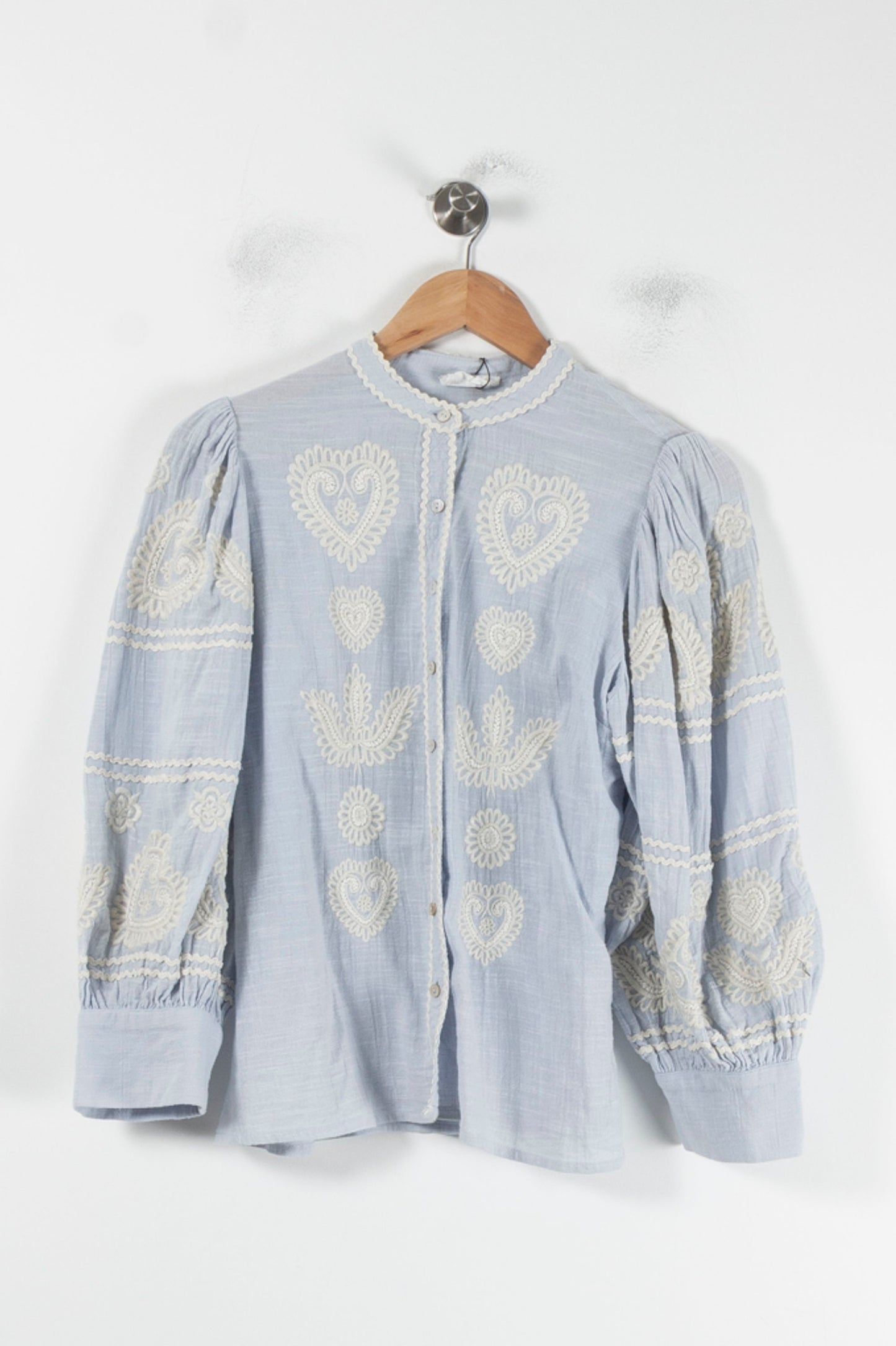 Blouse Bleue et Blanche - Taille S/36