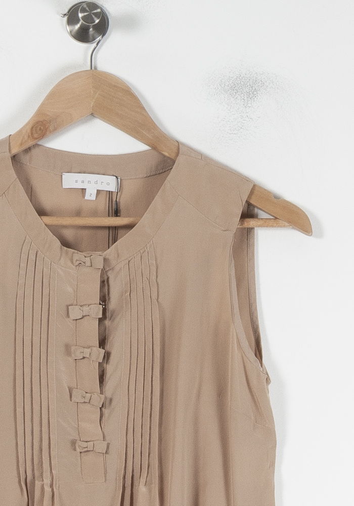 Blouse Sans Manches Beige - Taille M/38