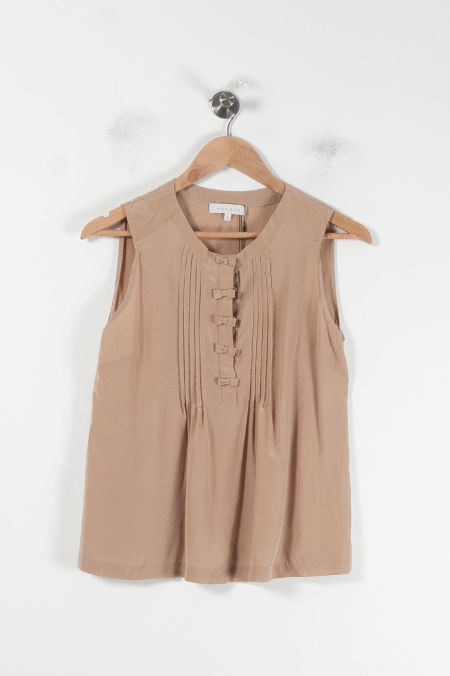 Blouse Sans Manches Beige - Taille M/38