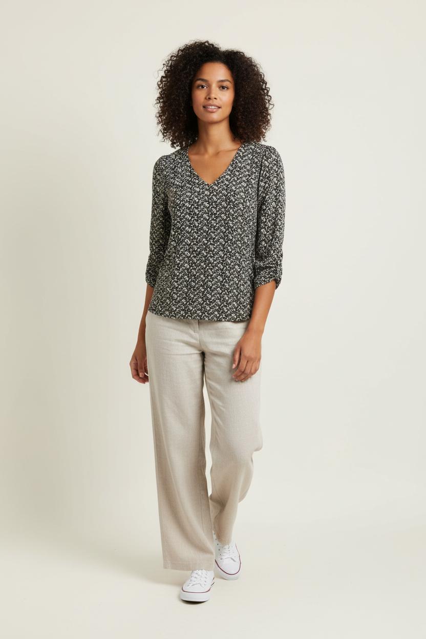 Blouse Noire et Blanche - Taille M/38