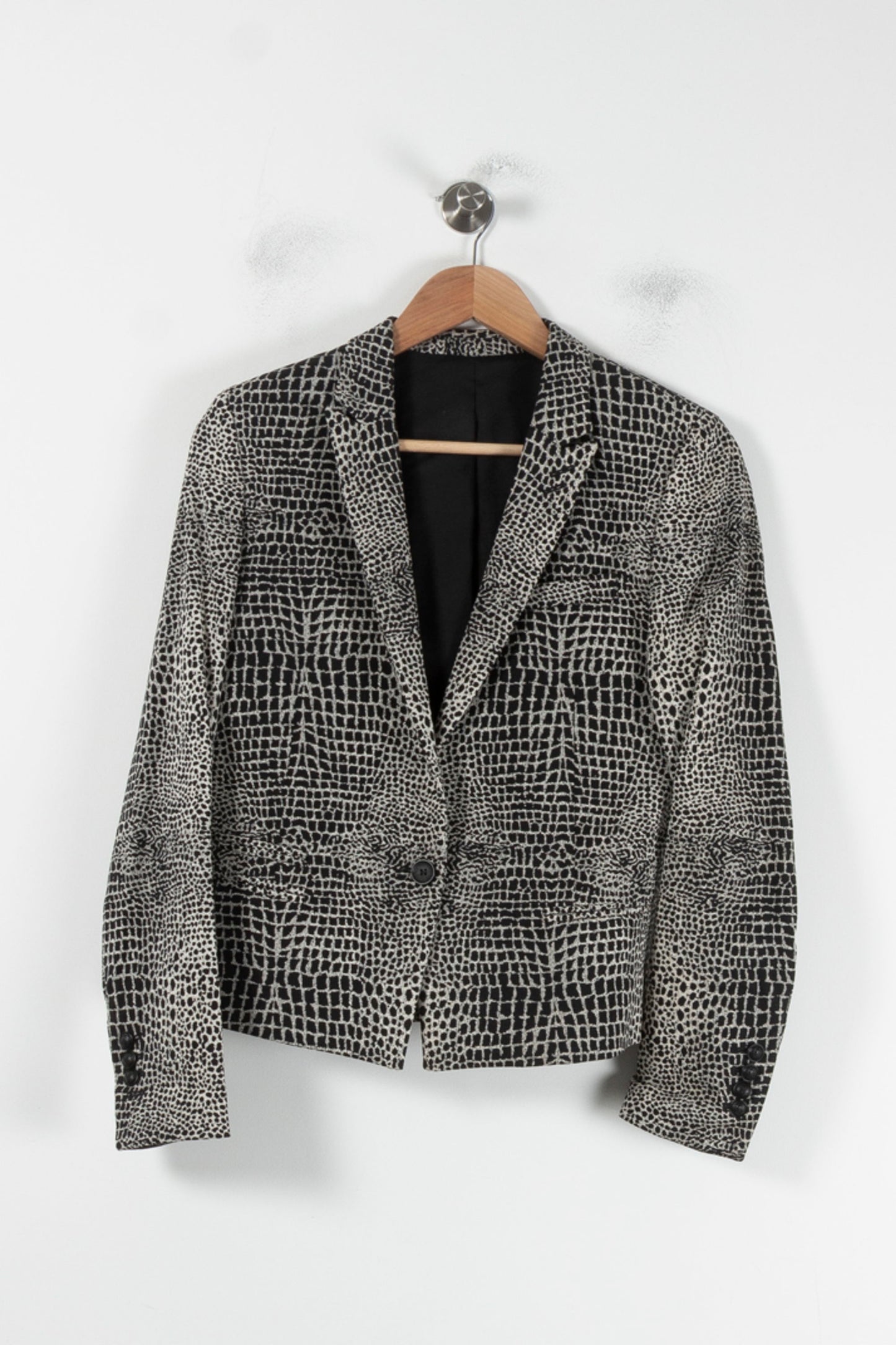 Veste De Tailleur Noire Et Blanche - Taille M/38
