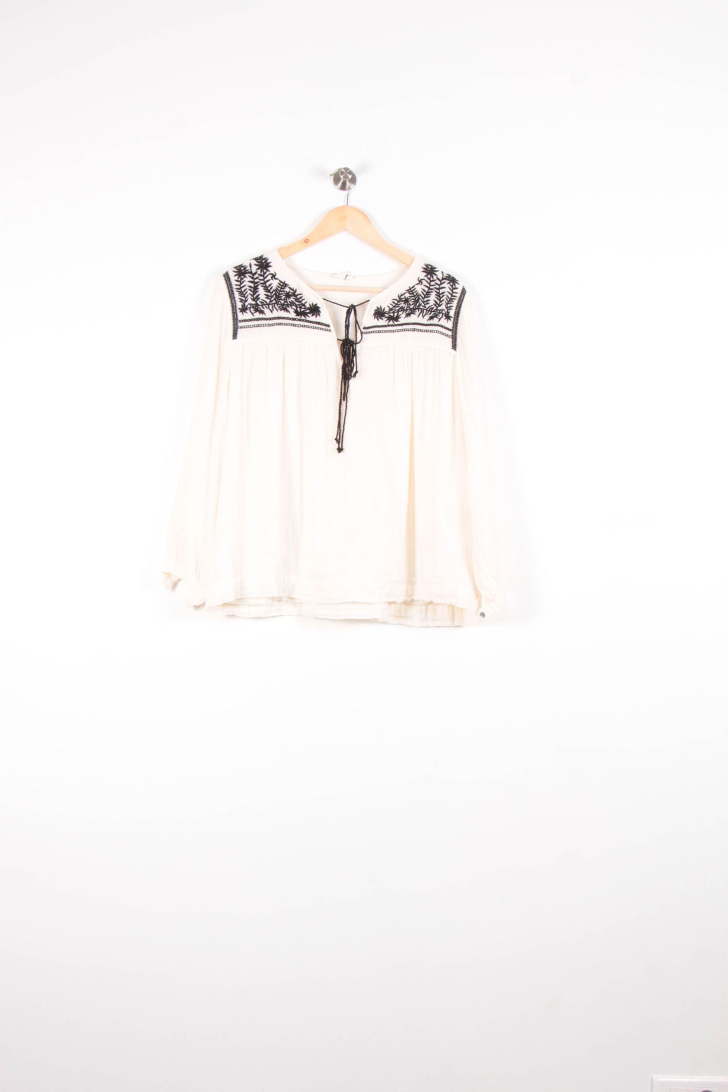 Blouse Blanche et Noire - Taille L/40