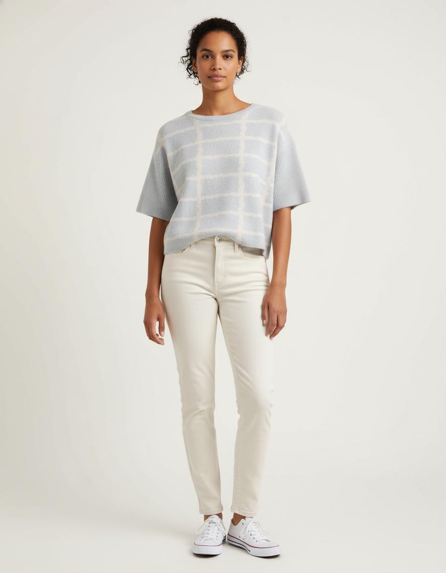 Pull Bleu et Blanc - Taille L/40