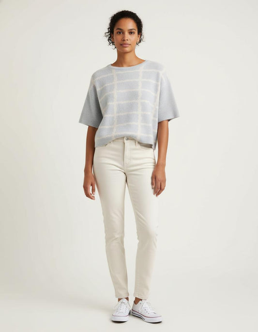 Pull Bleu et Blanc - Taille L/40