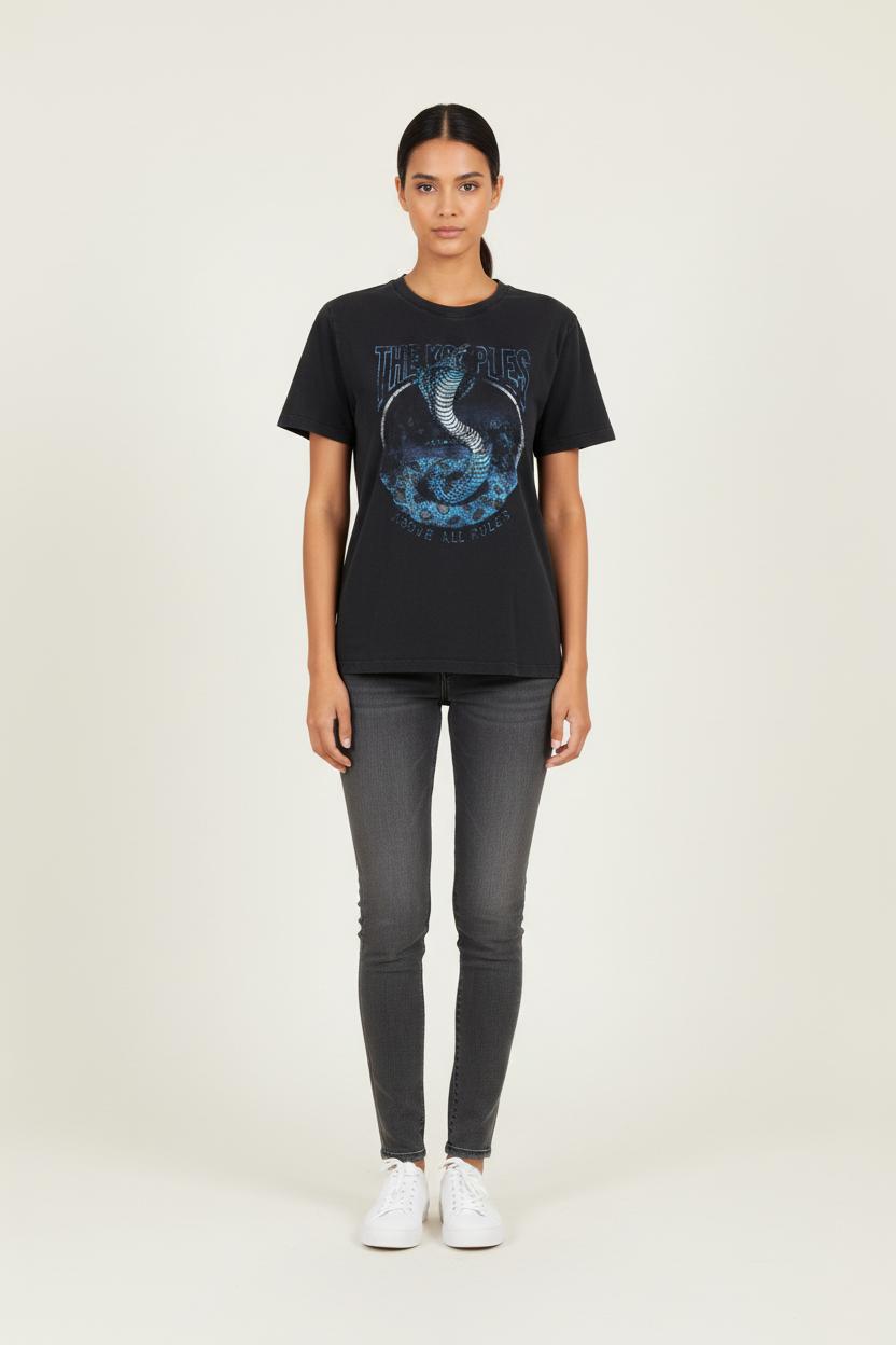 Tee-shirt Noir et Bleu - Taille XS/34