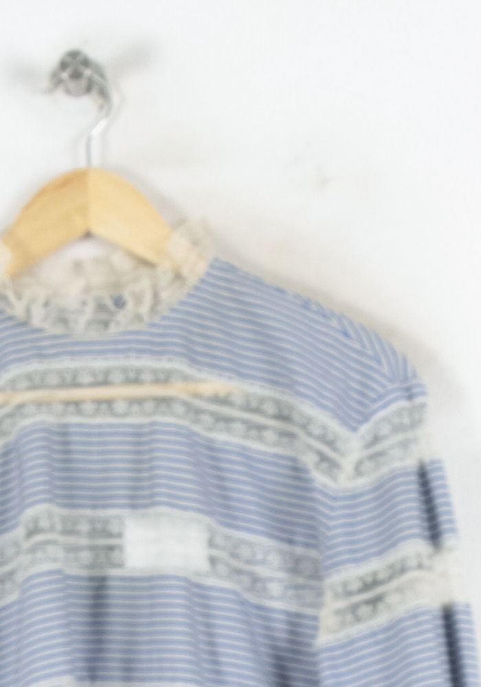 Blouse Bleue et Blanche - Taille M/38