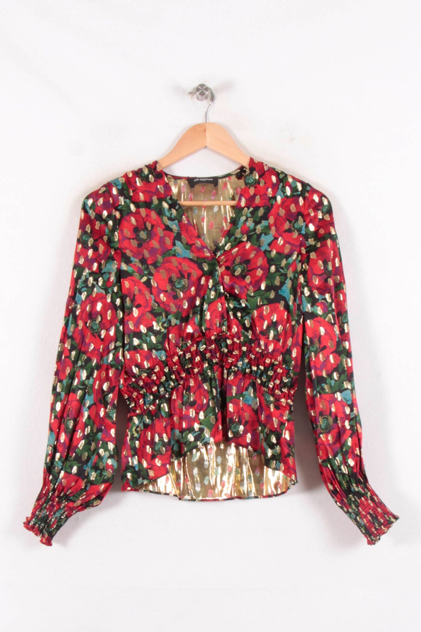 Blouse Rouge et Verte - Taille S/36