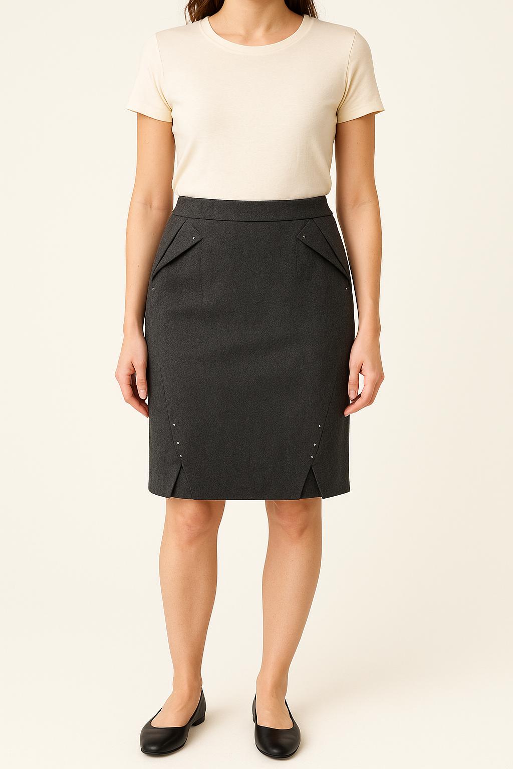 Jupe Crayon Grise - Taille M/38