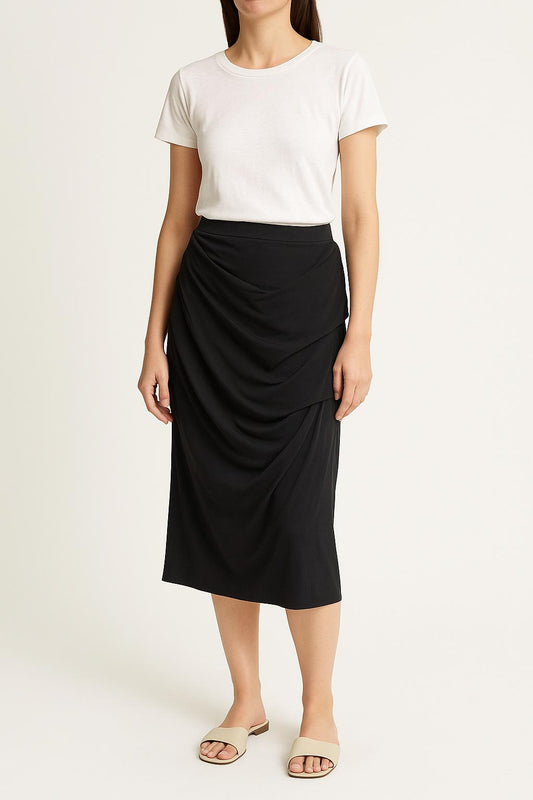 Jupe Drapée Noire - Taille S/36