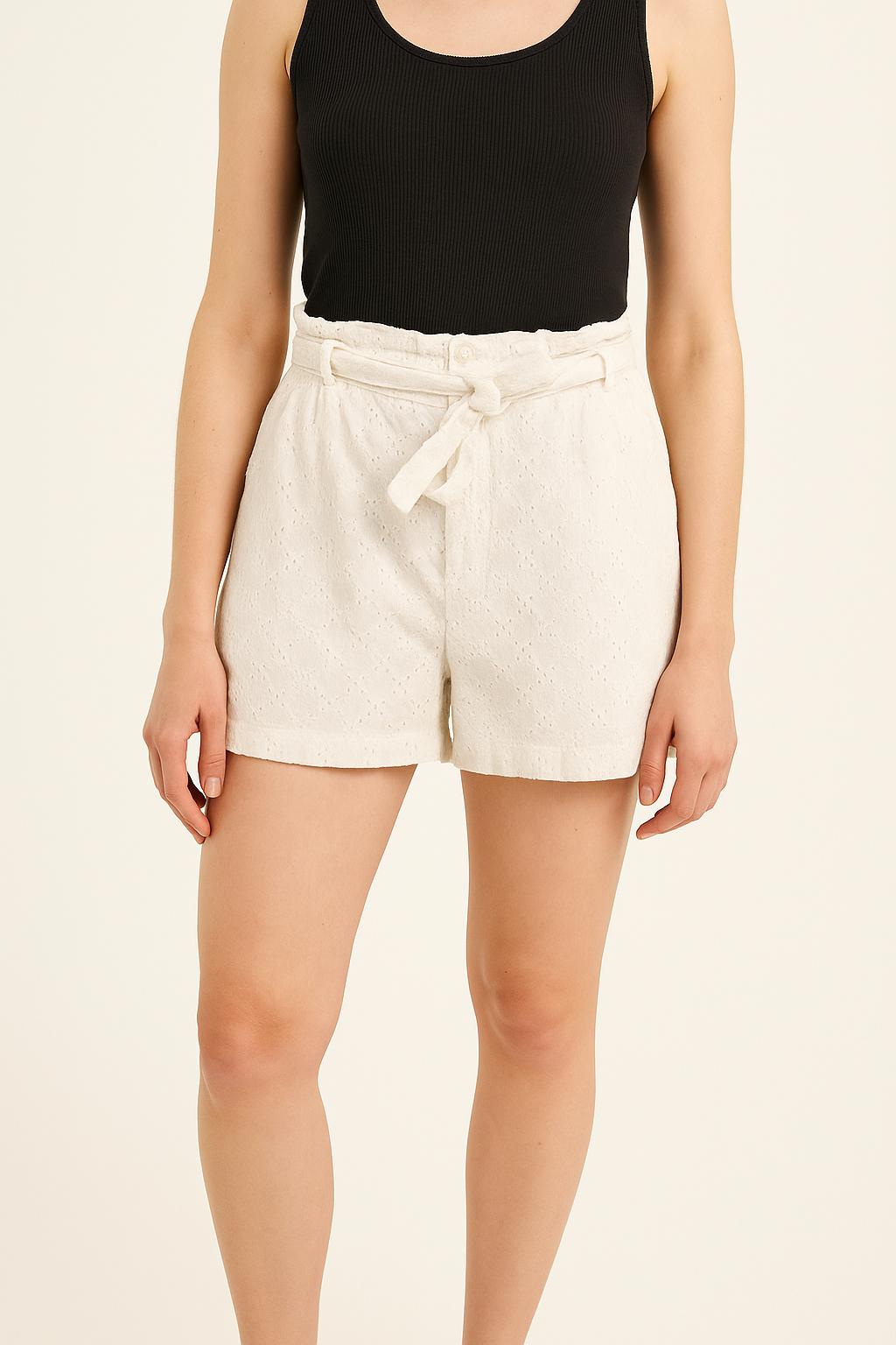 Short Dentelle Beige - Taille M/38