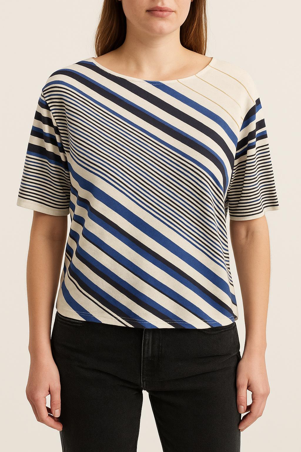 Tee-shirt Bleu et Blanc - Taille S/36