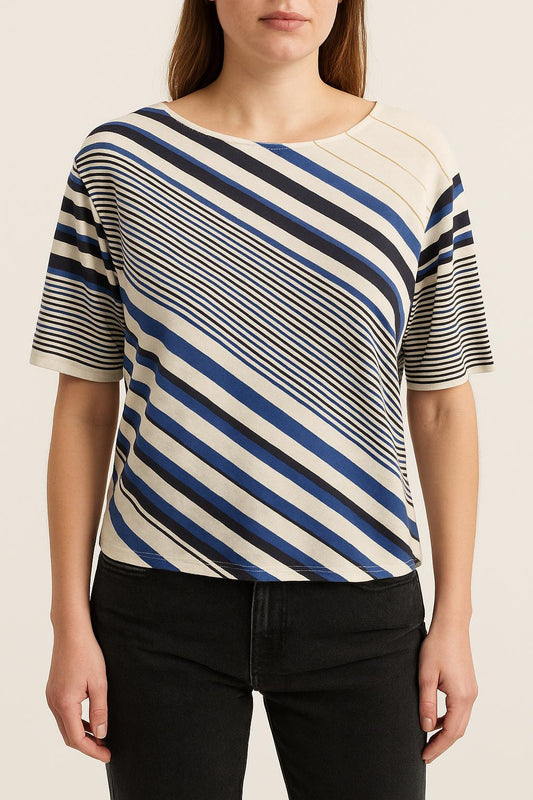 Tee-shirt Bleu et Blanc - Taille S/36