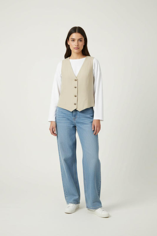 Gilet Beige - Taille L/40