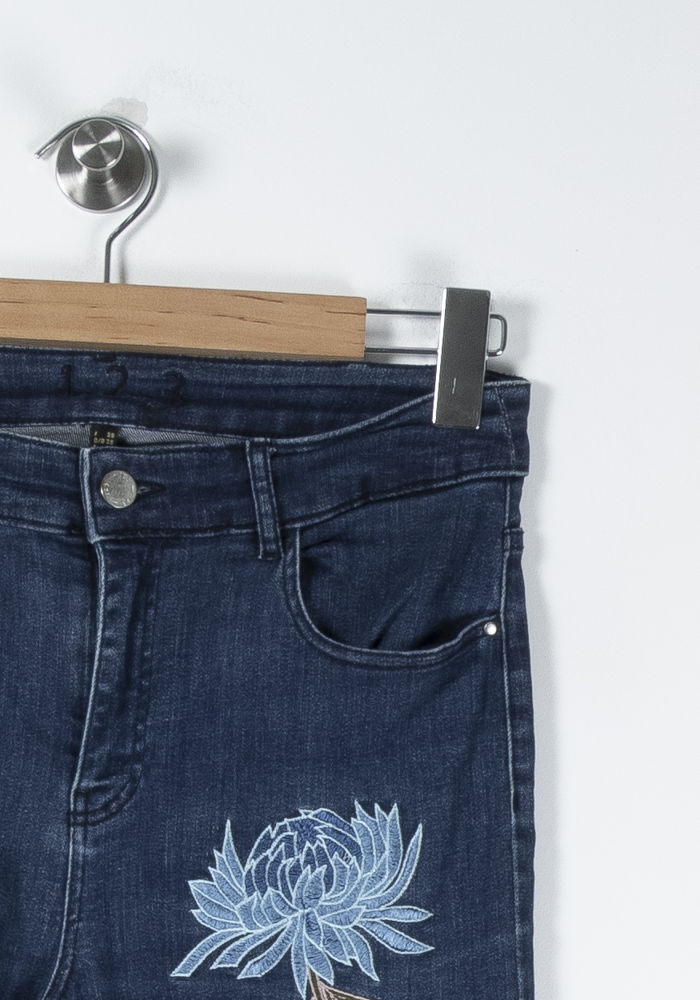 Jean Fleuri Bleu - Taille L/40