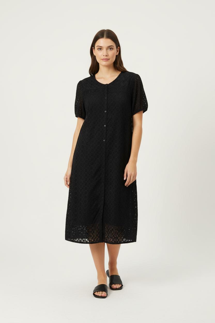 Robe Brodée Noire - Taille XL/42