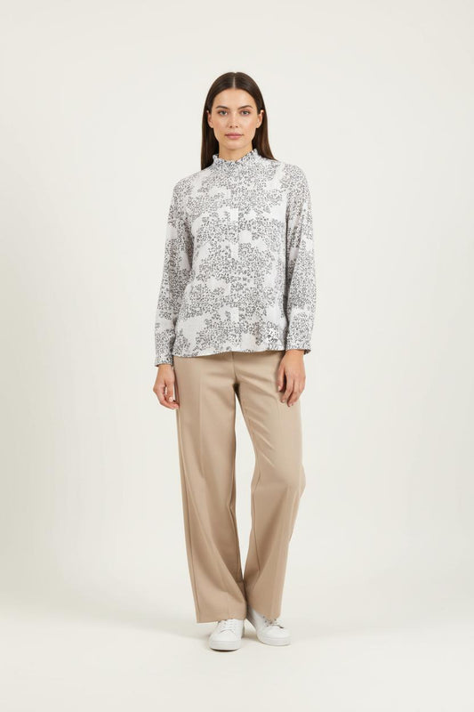 Blouse Blanche et Noire - Taille M/38