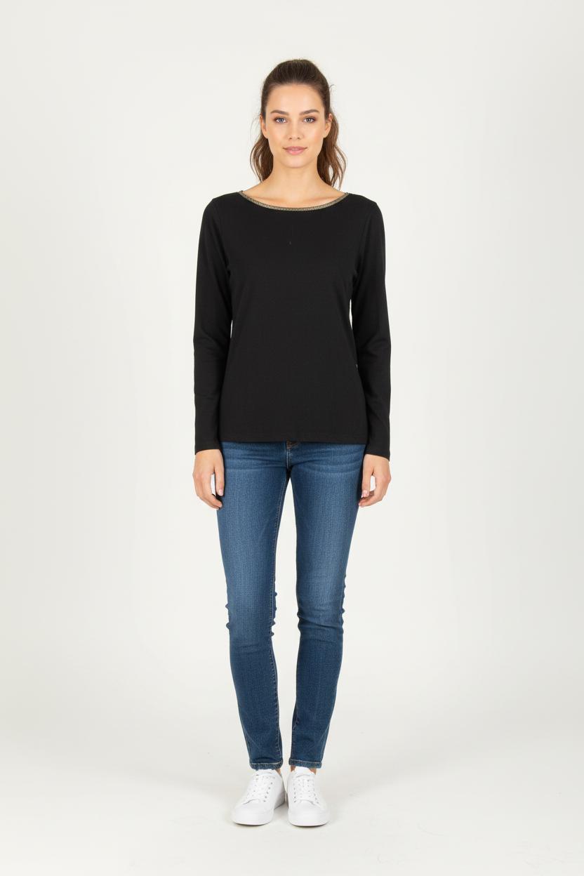 Tee-shirt Manches Longues Bleu - Taille L/40