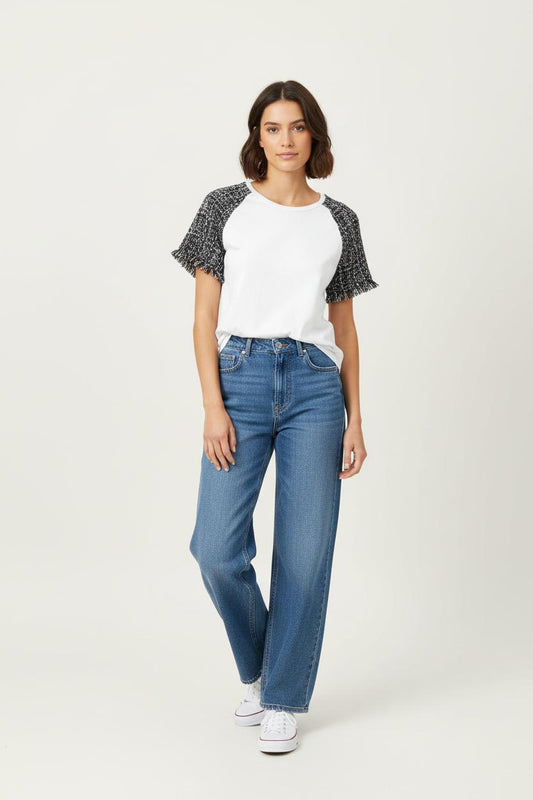 Tee-shirt Blanc et Noir - Taille L/40