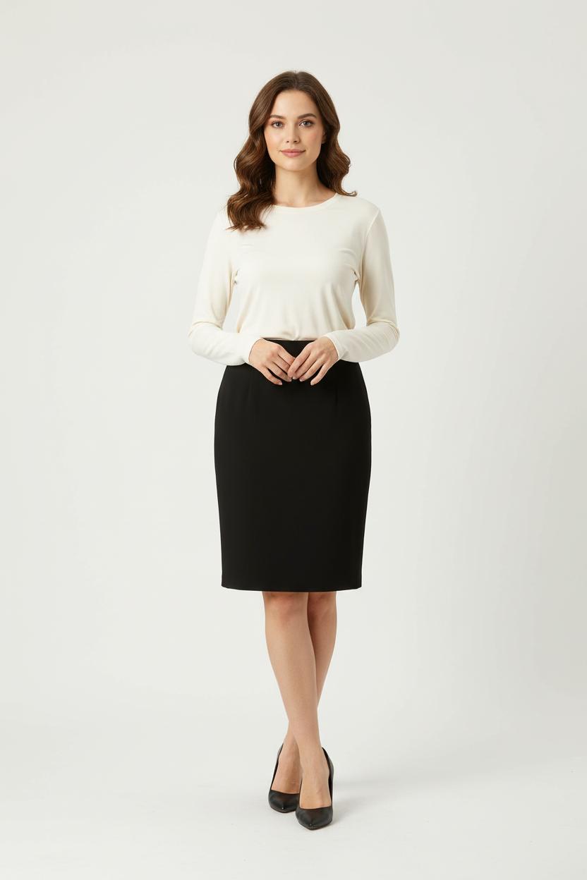 Jupe Droite Noire - Taille L/40