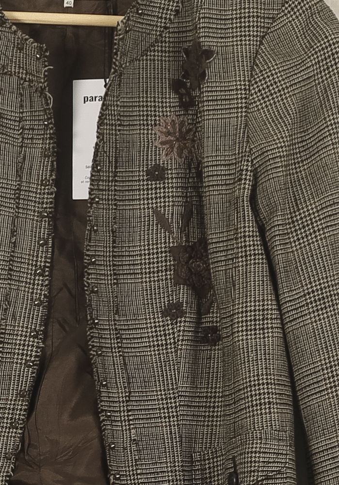 Veste Carreaux Marron - Taille L/40
