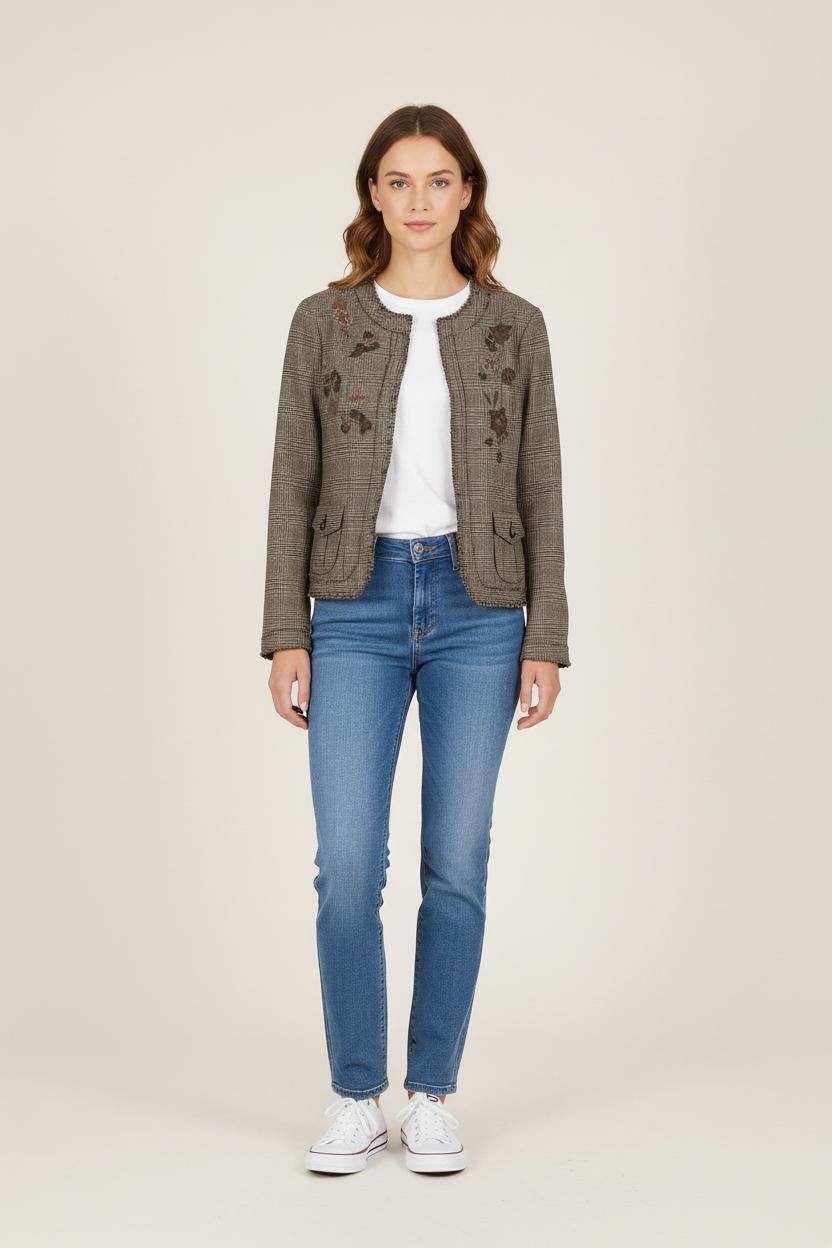 Veste Carreaux Marron - Taille L/40