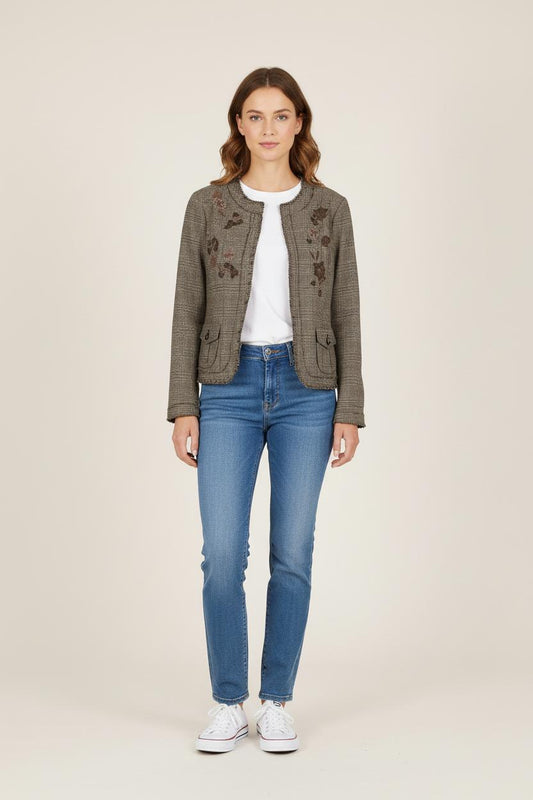 Veste Carreaux Marron - Taille L/40