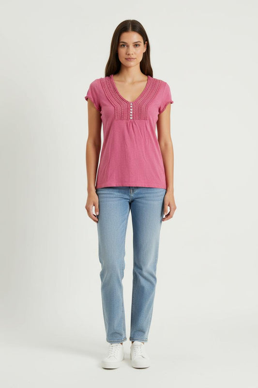 Tee-shirt Rose - Taille S/36