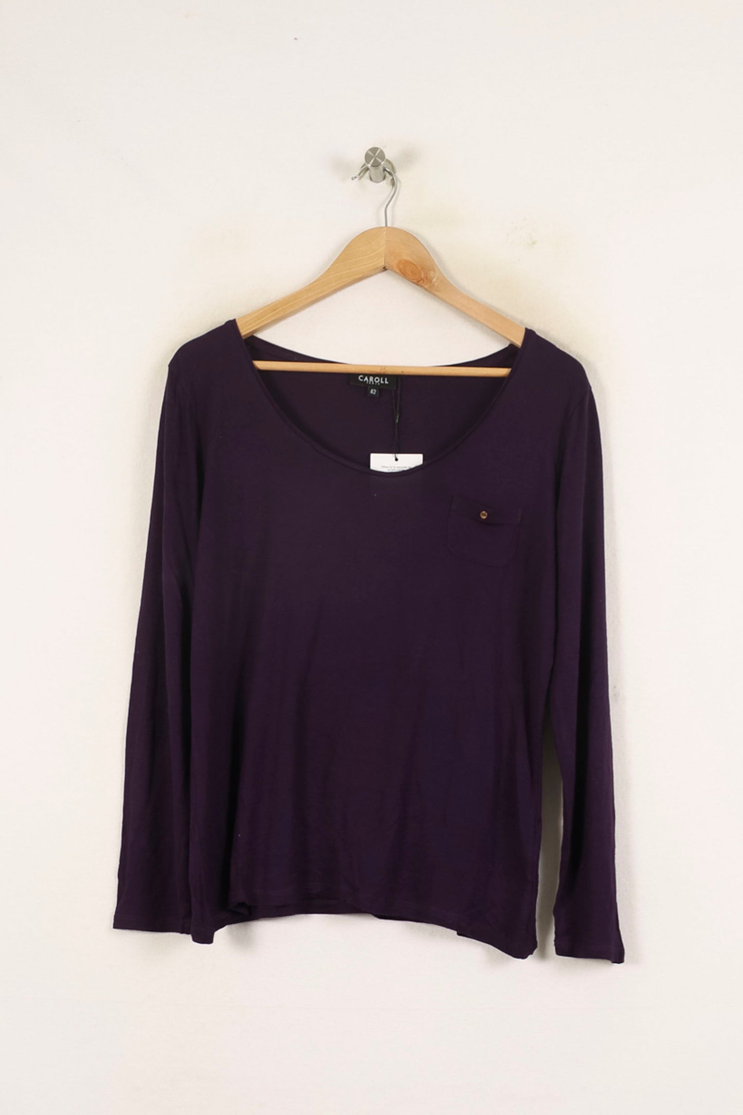 Tee-shirt Manches Longues Violet - Taille XL/42