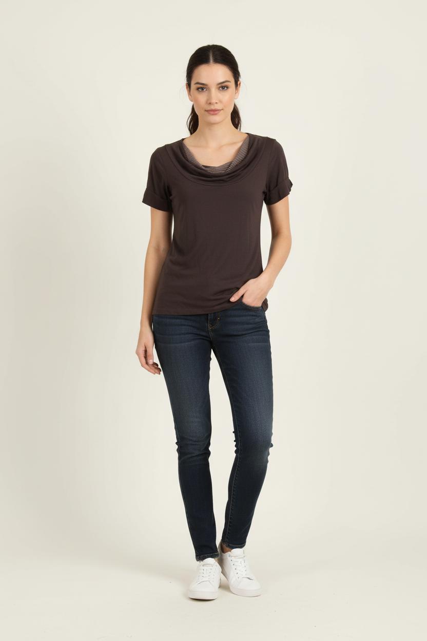 Tee-shirt Marron - Taille S/36
