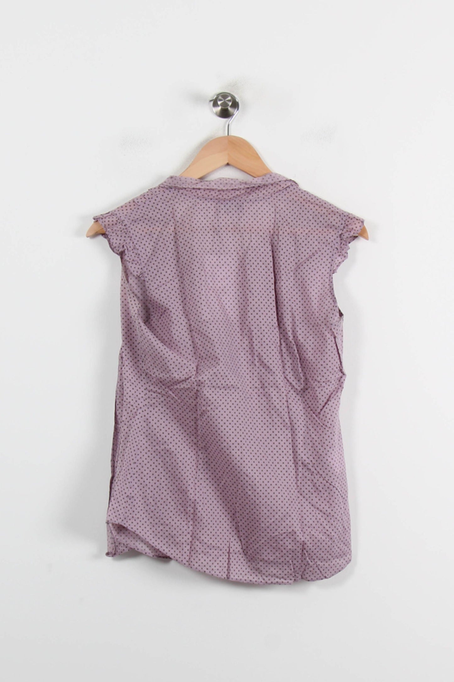 Blouse Violette à Pois Noirs - Taille S/36