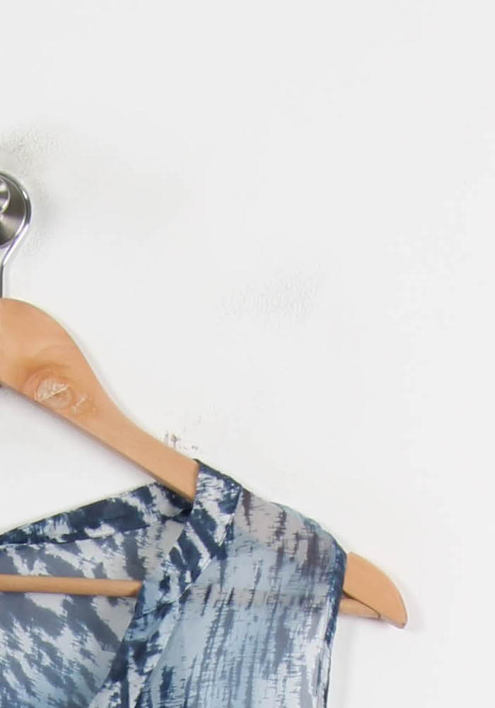 Blouse Sans Manches Bleue - Taille S/36