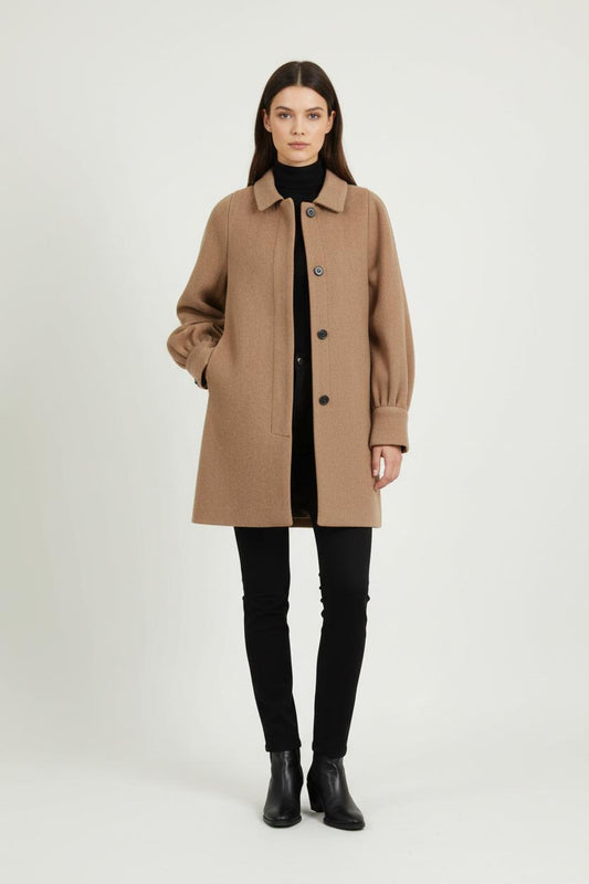 Manteau en Laine Marron - Taille M/38