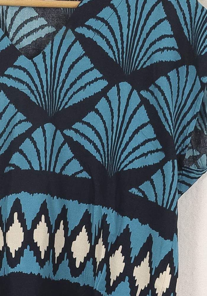 Blouse Bleue et Blanche - Taille S/36