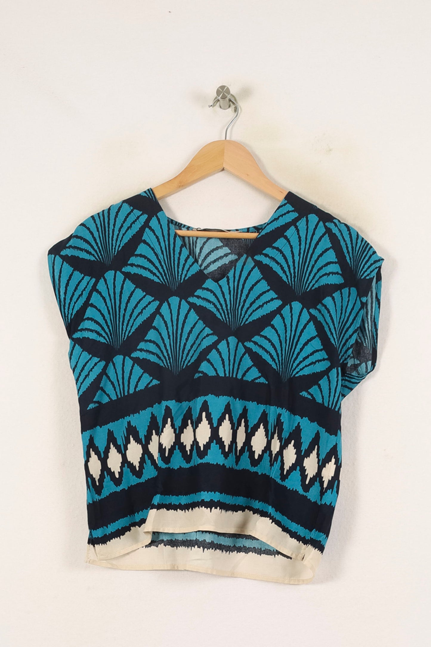 Blouse Bleue et Blanche - Taille S/36