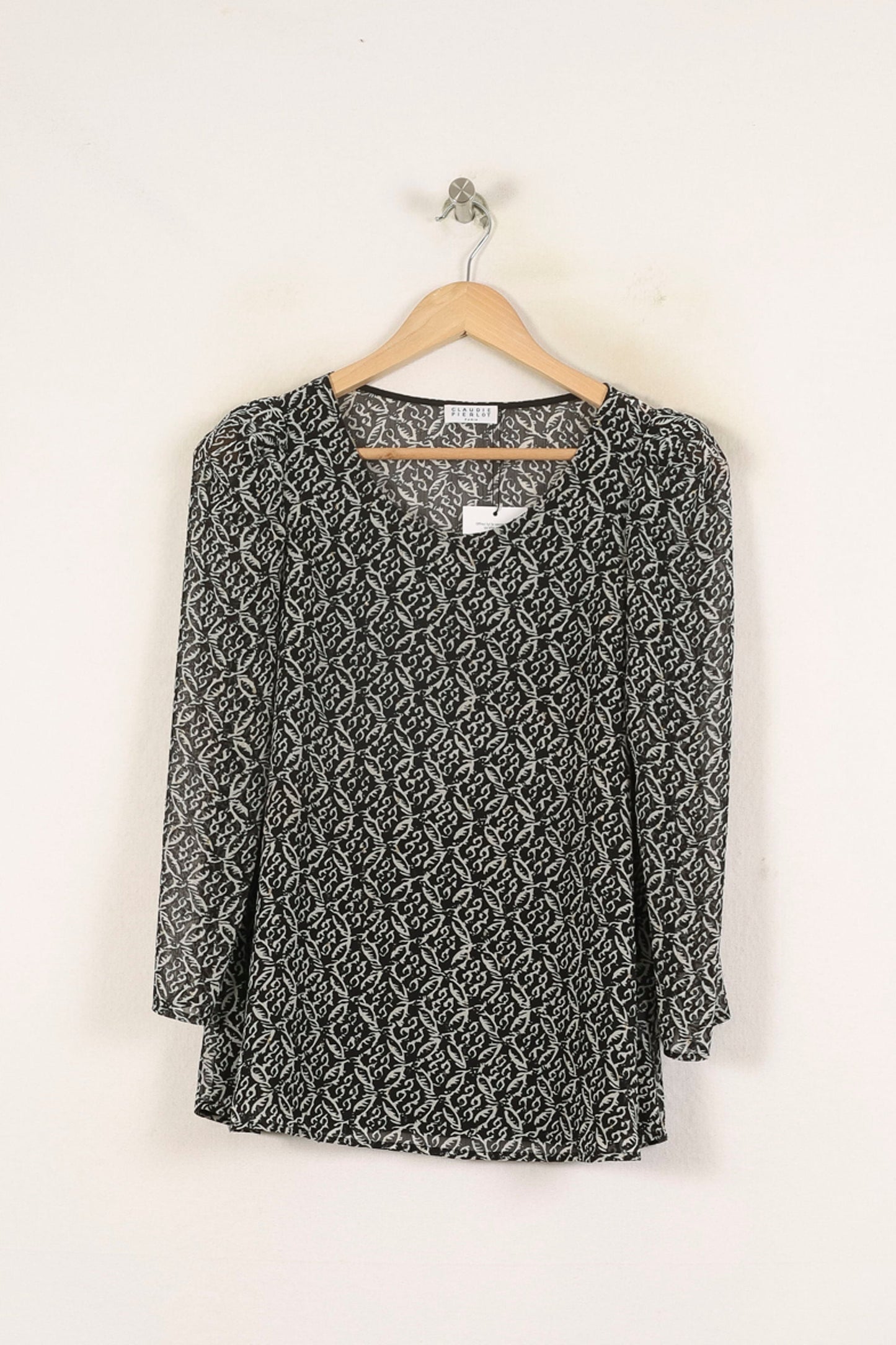 Blouse Noire et Blanche - Taille S/36