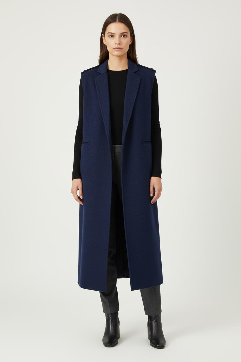 Manteau Sans Manches Bleu - Taille S/36