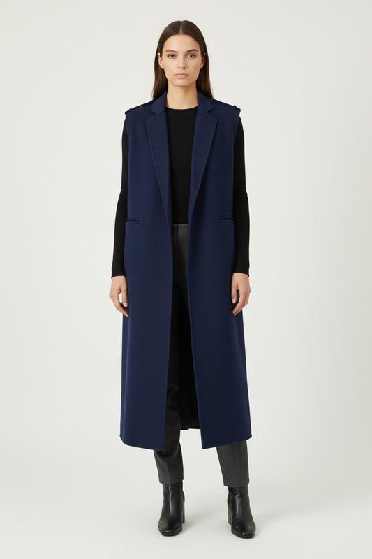 Manteau Sans Manches Bleu - Taille S/36
