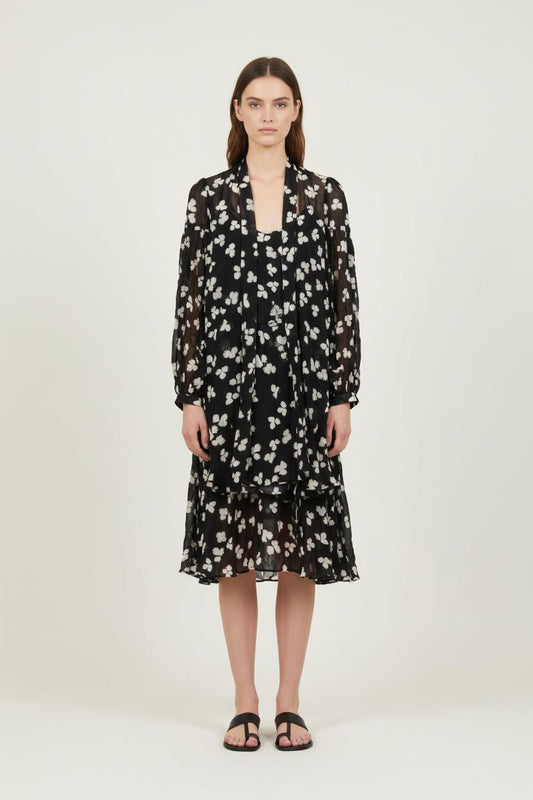 Robe Midi Noire et Blanche - Taille S/36