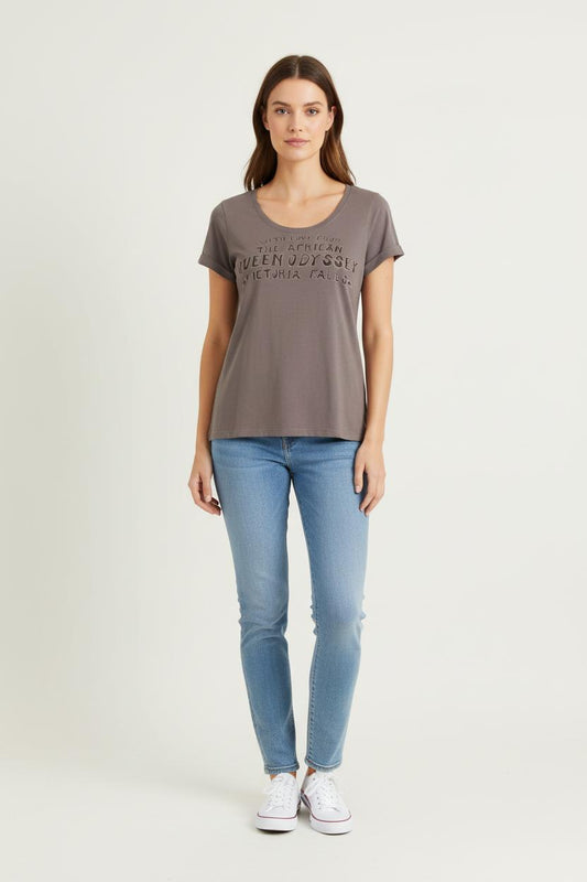 Tee-shirt Marron - Taille L/40