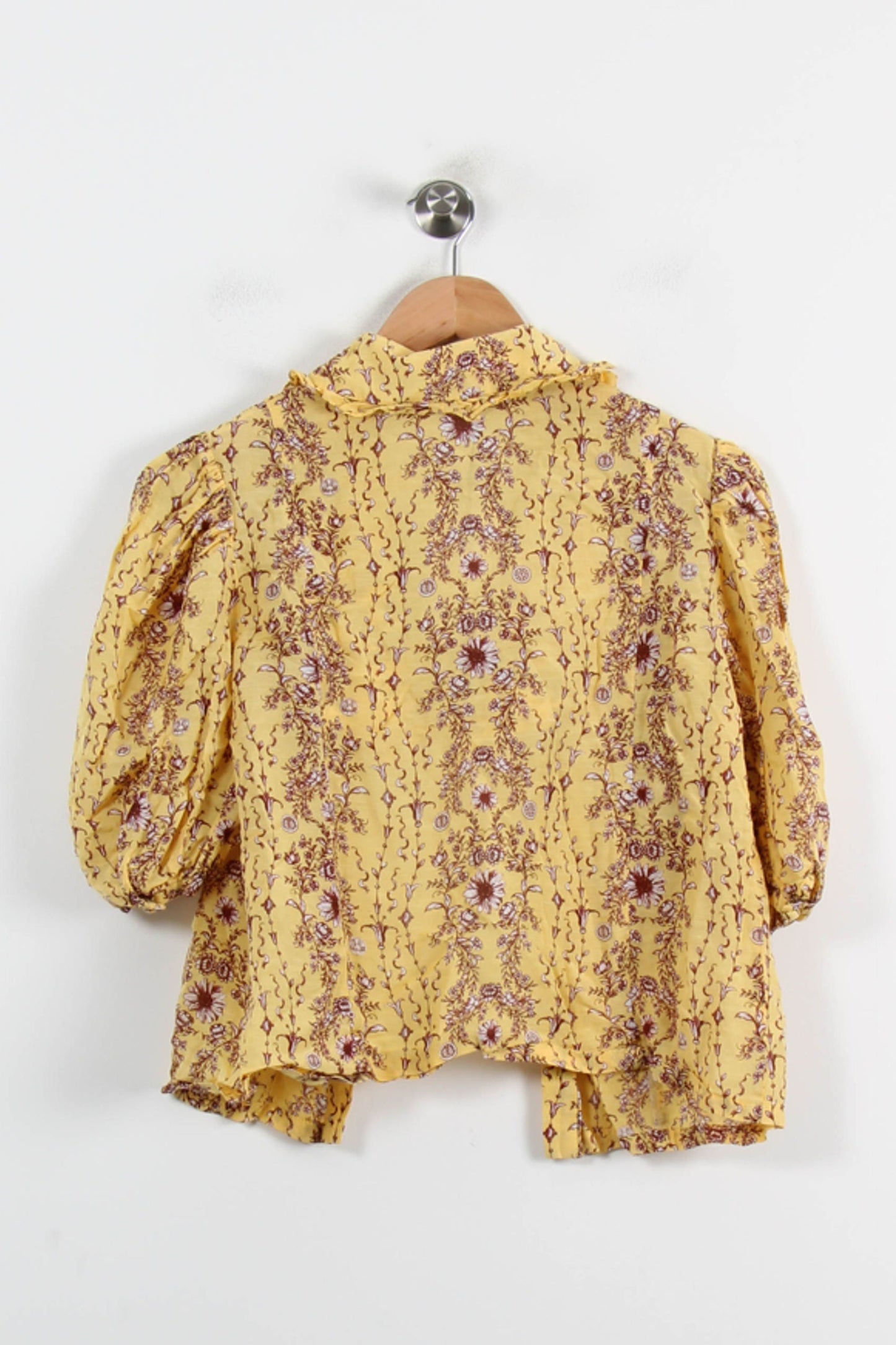 Blouse Jaune et Bordeaux - Taille L/40