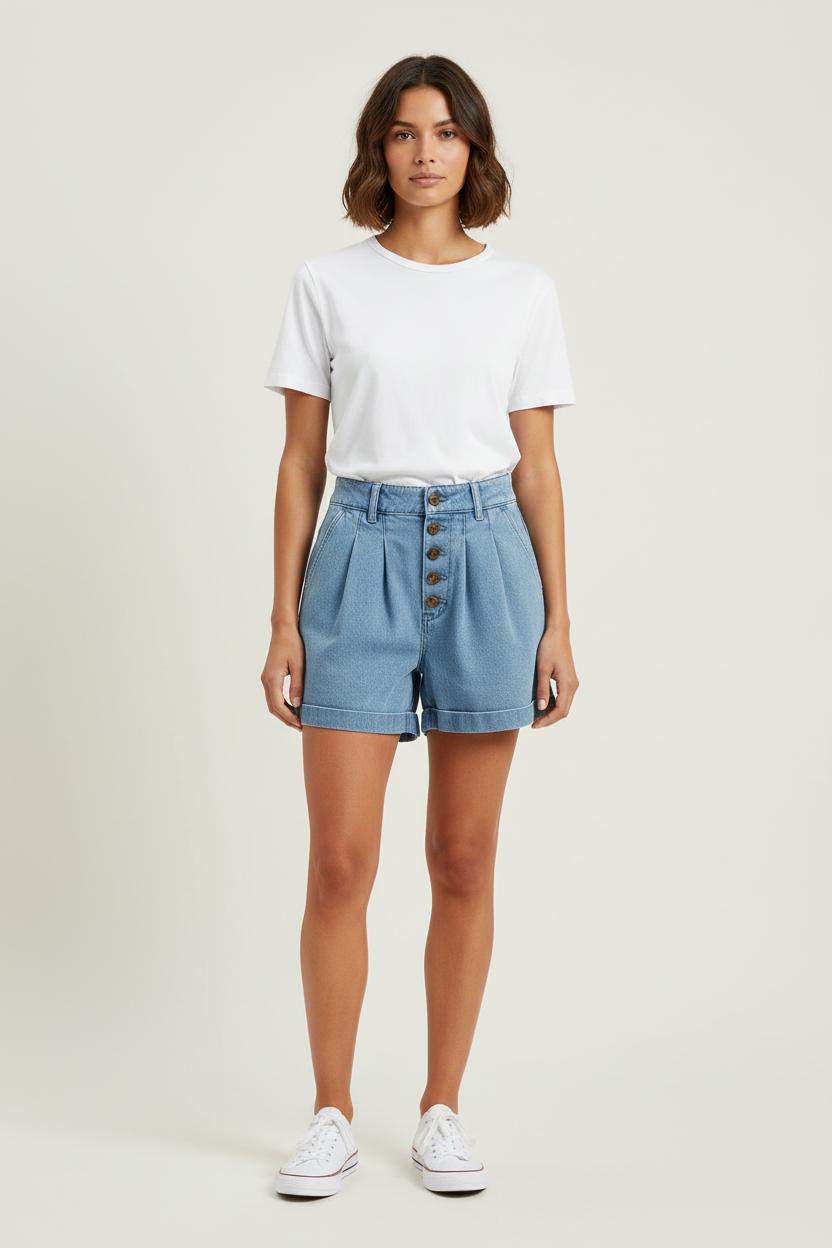 Short et Jean Bleu - Taille XS/34