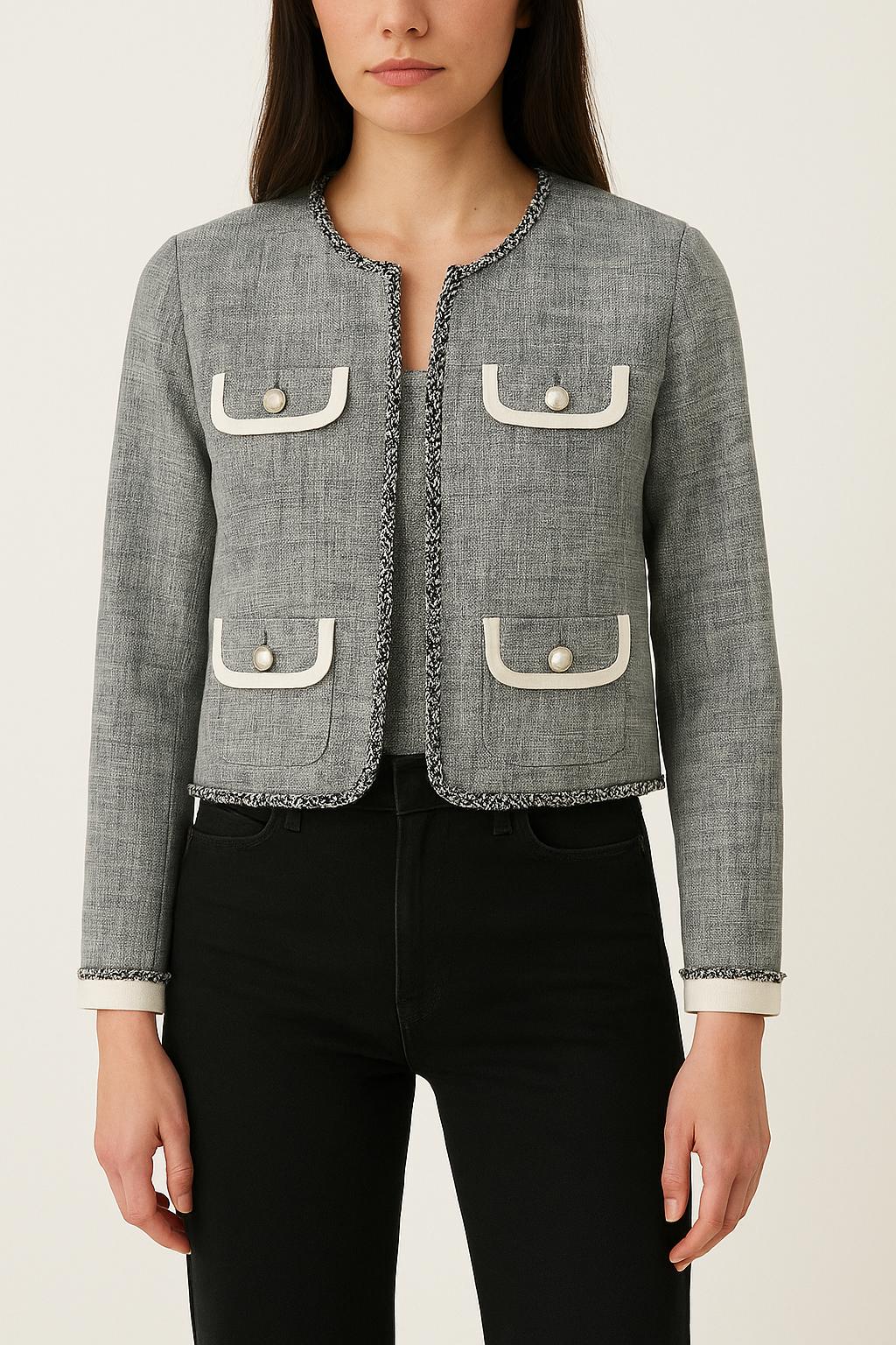 Veste Grise et Blanche - Taille XS/34