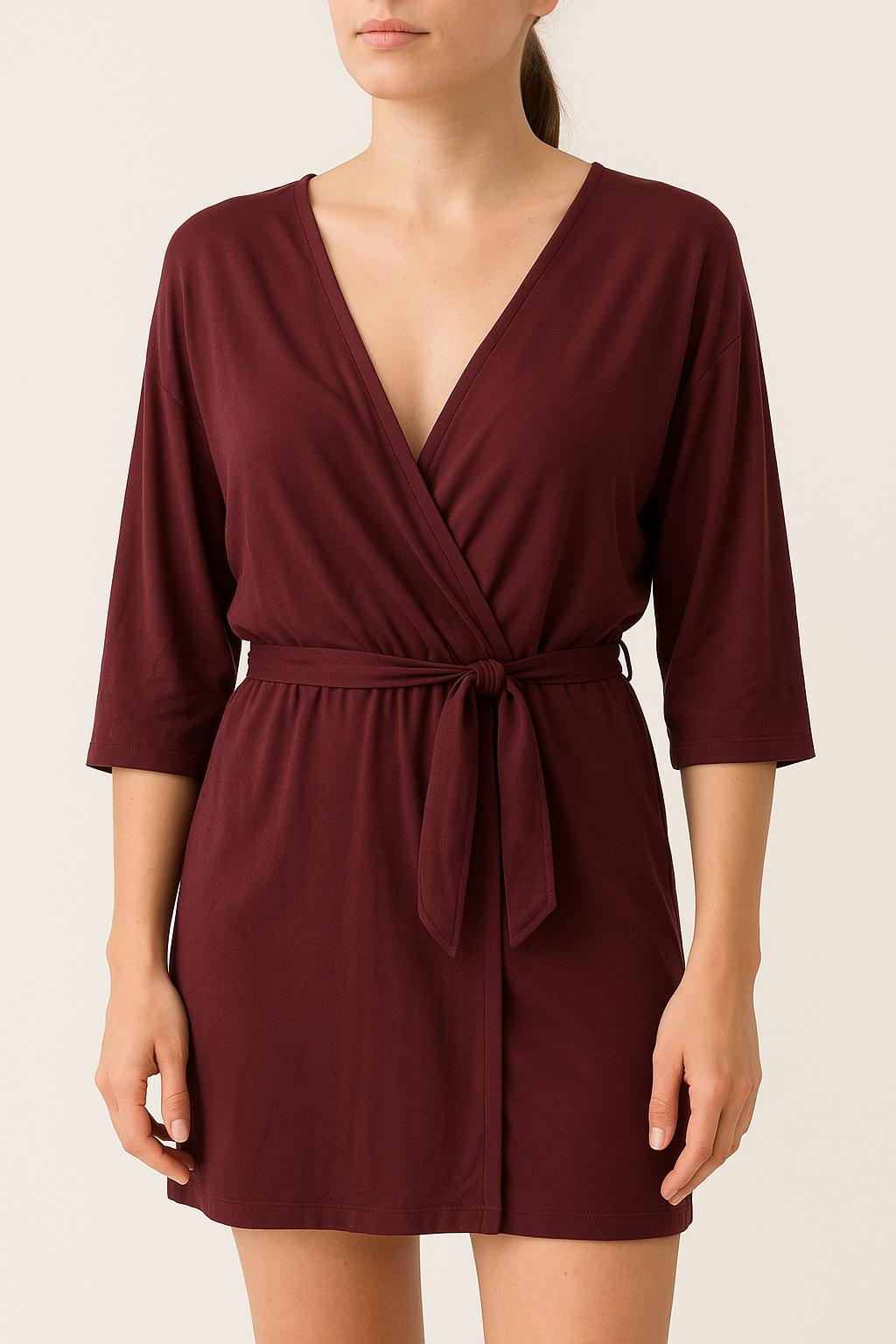 Robe Cache-Cœur Bordeaux - Taille S/36