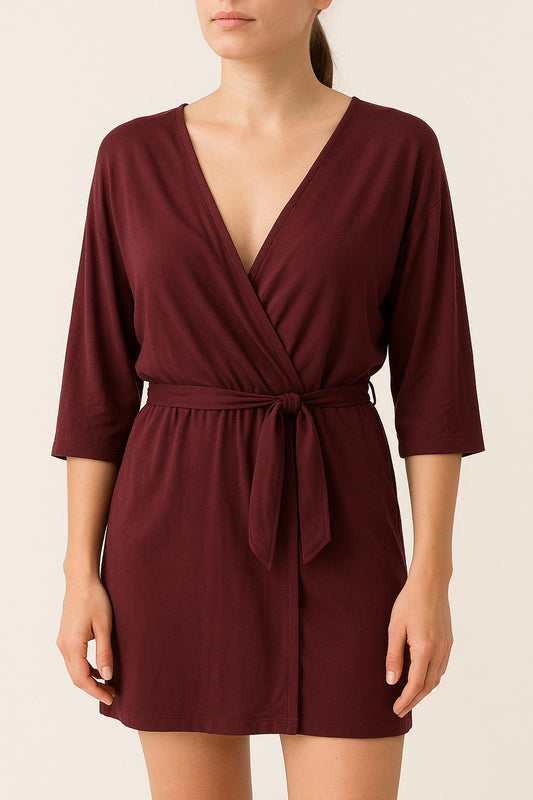Robe Cache-Cœur Bordeaux - Taille S/36