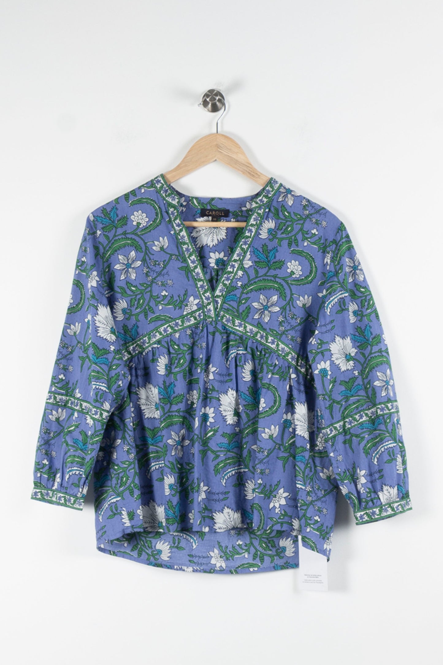 Blouse Bleue et Verte - Taille M/38