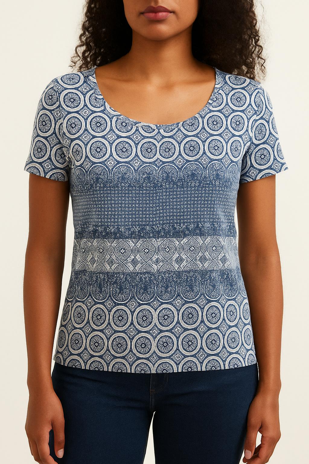 Tee-shirt Bleu et Blanc - Taille M/38