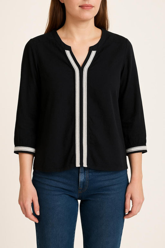 Blouse Bleue et Blanche - Taille M/38