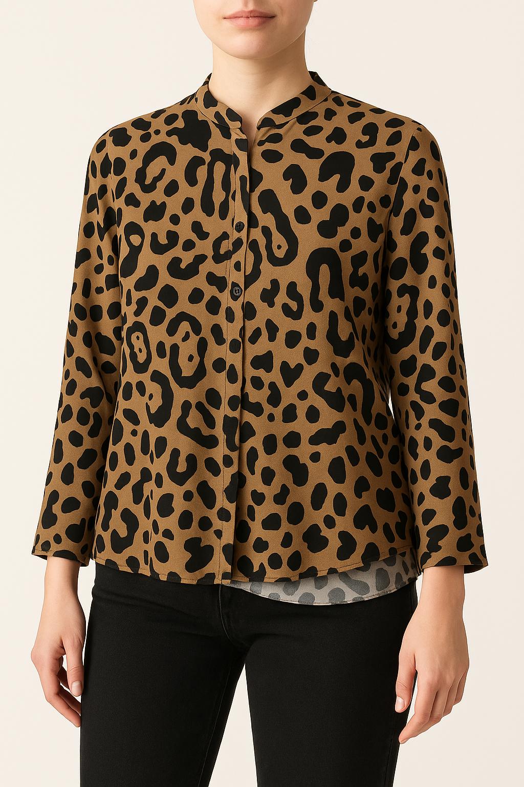 Chemise Beige et Noire - Taille S/36