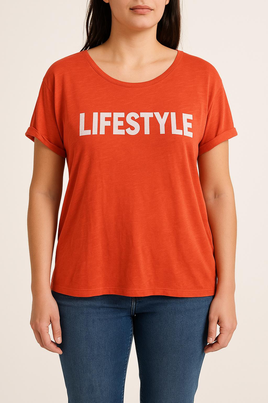 Tee shirt orange - Taille L/40