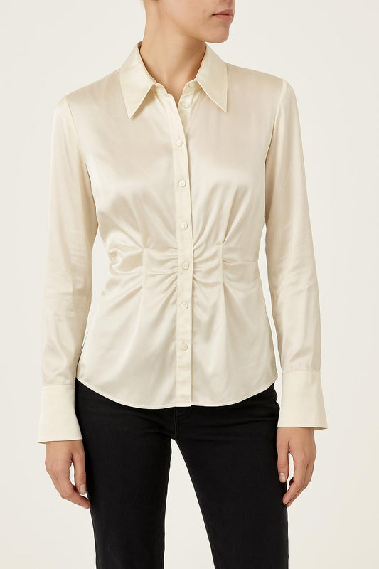 Chemise Satinée Beige - Taille M/38